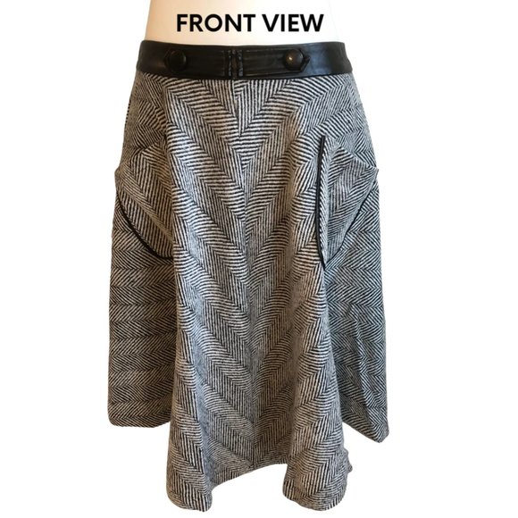 Ryu Dresses & Skirts - SALE!!!!!! NWT Black and White Angora Flare Skirt